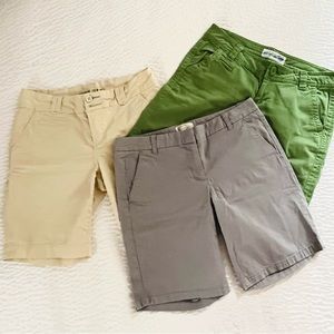 Womens Bermuda Shorts TRIO! All are cotton/spandex offering comfort w/stretch!